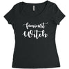 feminist witch Women's Triblend Scoop T-shirt