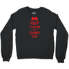 keep calm and game on Crewneck Sweatshirt