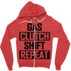 gas clutch shift repeat Zipper Hoodie
