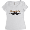 mustache (2) Women's Triblend Scoop T-shirt