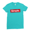 simple red Ladies Fitted T-Shirt