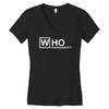 doctor who m.d   vintage retro tv show fan dr Women's V-Neck T-Shirt