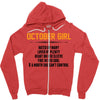 October Girl Hated By Many Zipper Hoodie