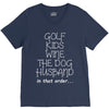 golf wine the dog priorities V-Neck Tee