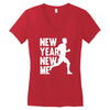 new year, new me running fitness Women's V-Neck T-Shirt