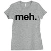 meh geek nerd t shirt funny humor retro Ladies Fitted T-Shirt