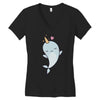 cute kawaii narwhals are cute Women's V-Neck T-Shirt