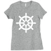 steering wheel sail boat funny Ladies Fitted T-Shirt