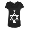 chrismukkah tree christmas Maternity Scoop Neck T-shirt