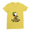 Happiness is Camp Ladies Fitted T-Shirt