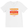 Legends Are Born In January V-Neck Tee