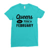 Queens are Born in February Ladies Fitted T-Shirt