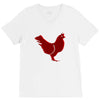 chiken red V-Neck Tee