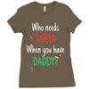 who need santa when you have daddy Ladies Fitted T-Shirt