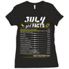 July Girl Facts Cancer Ladies Fitted T-Shirt