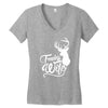 trophy wife deer Women's V-Neck T-Shirt