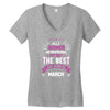 All Women Created Equal But The Best Born In March Women's V-Neck T-Shirt