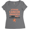 wear peach for uterine cancer Women's Triblend Scoop T-shirt