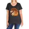 pancake pug Ladies Curvy T-Shirt