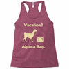 vacation, alpaca bag Racerback Tank