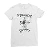 motivated by caffeine and canines Ladies Fitted T-Shirt