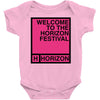 welcome to the horizon festival Baby Bodysuit