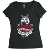 bad cat   gatos locos Women's Triblend Scoop T-shirt