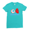 i heart zombies scary eye bloody heart halloween Ladies Fitted T-Shirt