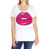 lips shiny Ladies Curvy T-Shirt