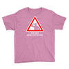 body under construction road sign Youth Tee