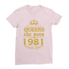 queens are born in 1981 Ladies Fitted T-Shirt