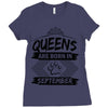 Queens Are Born In September Ladies Fitted T-Shirt