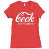 cock   taste the difference funny Ladies Fitted T-Shirt