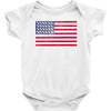 t-rex vintage american flag Baby Bodysuit