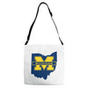 ohio for michigan Adjustable Strap Totes