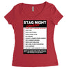 funny stag night checklist, ideal gift, christmas present Women's Triblend Scoop T-shirt