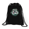 angry bulldog Drawstring Bags