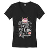 Though She Be But Little She Is Fierce Women's V-Neck T-Shirt