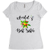 world's best sister with flowers Women's Triblend Scoop T-shirt