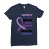 supporting the fighter, admiring the survivors, honoring the taken Ladies Fitted T-Shirt