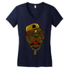 dog hip hop style Women's V-Neck T-Shirt