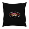September Peeking Out Baby Girl Throw Pillow
