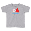 i heart zombies scary eye bloody heart halloween Toddler T-shirt