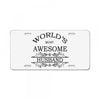 world's most amazing husband greeting License Plate