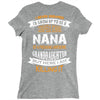 Super Cool Nana Of A Freaking Awesome Granddaughter Ladies Fitted T-Shirt