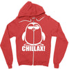 penguin chillax funny new Zipper Hoodie