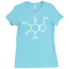 caffeine molecule gamer nerd geek science funny Ladies Fitted T-Shirt