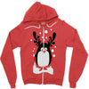 christmas penguin Zipper Hoodie