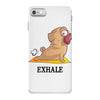 yoga pug exhale iPhone 7 Case