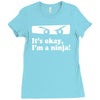 it's ok i'mk a ninja Ladies Fitted T-Shirt